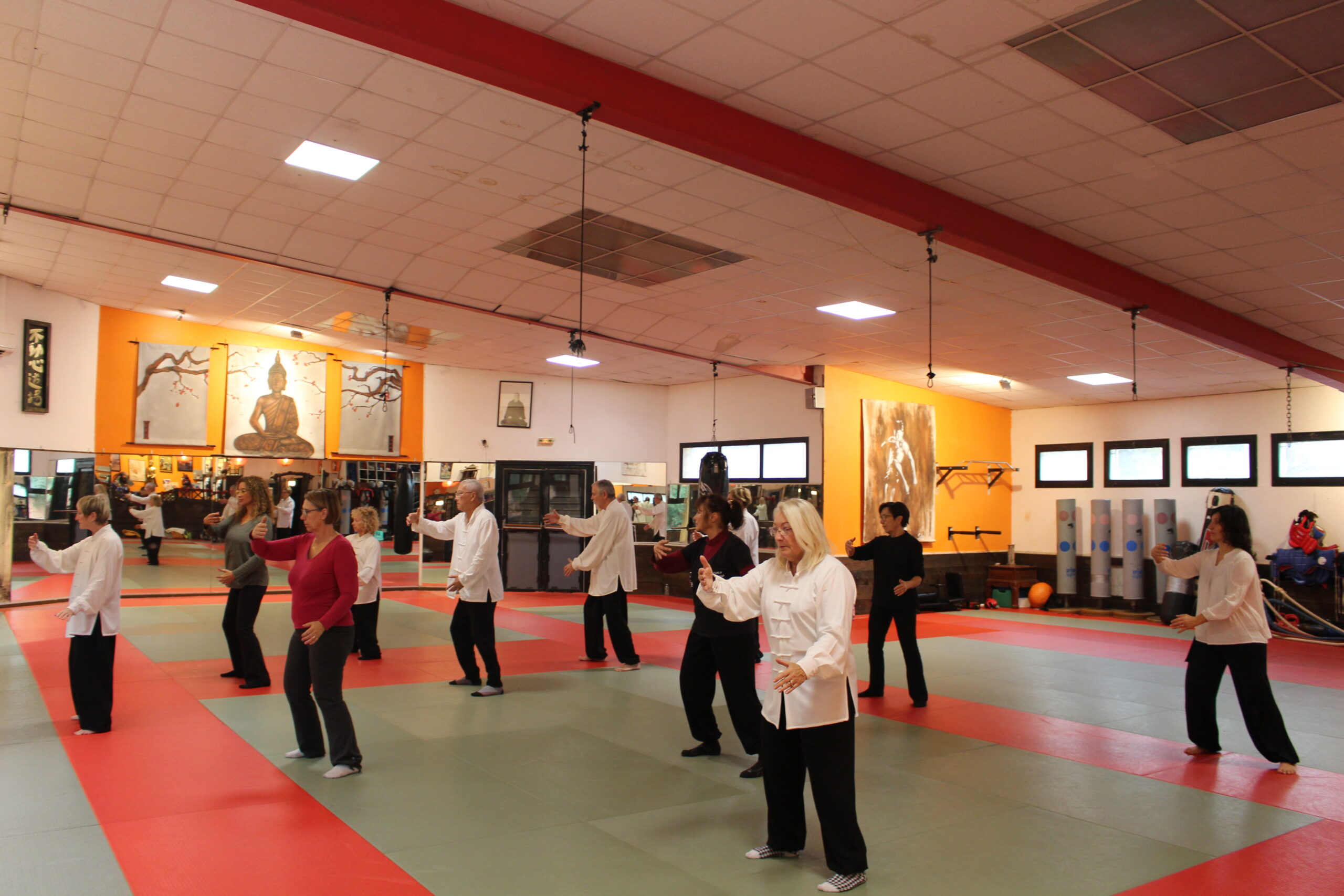élèves s’initiant au qi gong à Vitrolles